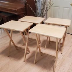 Folding Tray Tables with Stand