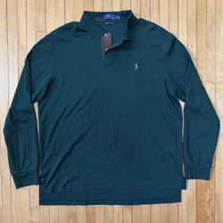 Polo Ralph Lauren Custom Slim Fit Soft Cotton Polo Shirt Men's Dark Green Sz. XL