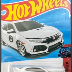 Hot Wheels 2018 HONDA CIVIC TYPE R  White 2026 B Case