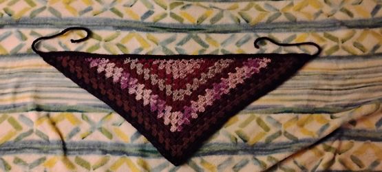 Crocheted 15 Shades of Purple Bandana