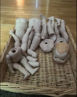 Vintage Ceramic Doll Parts