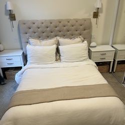 Bed Frame With Two Night Stands As Optional 