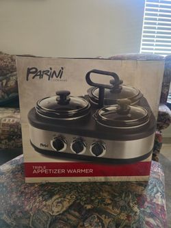 Triple appetizers warmer