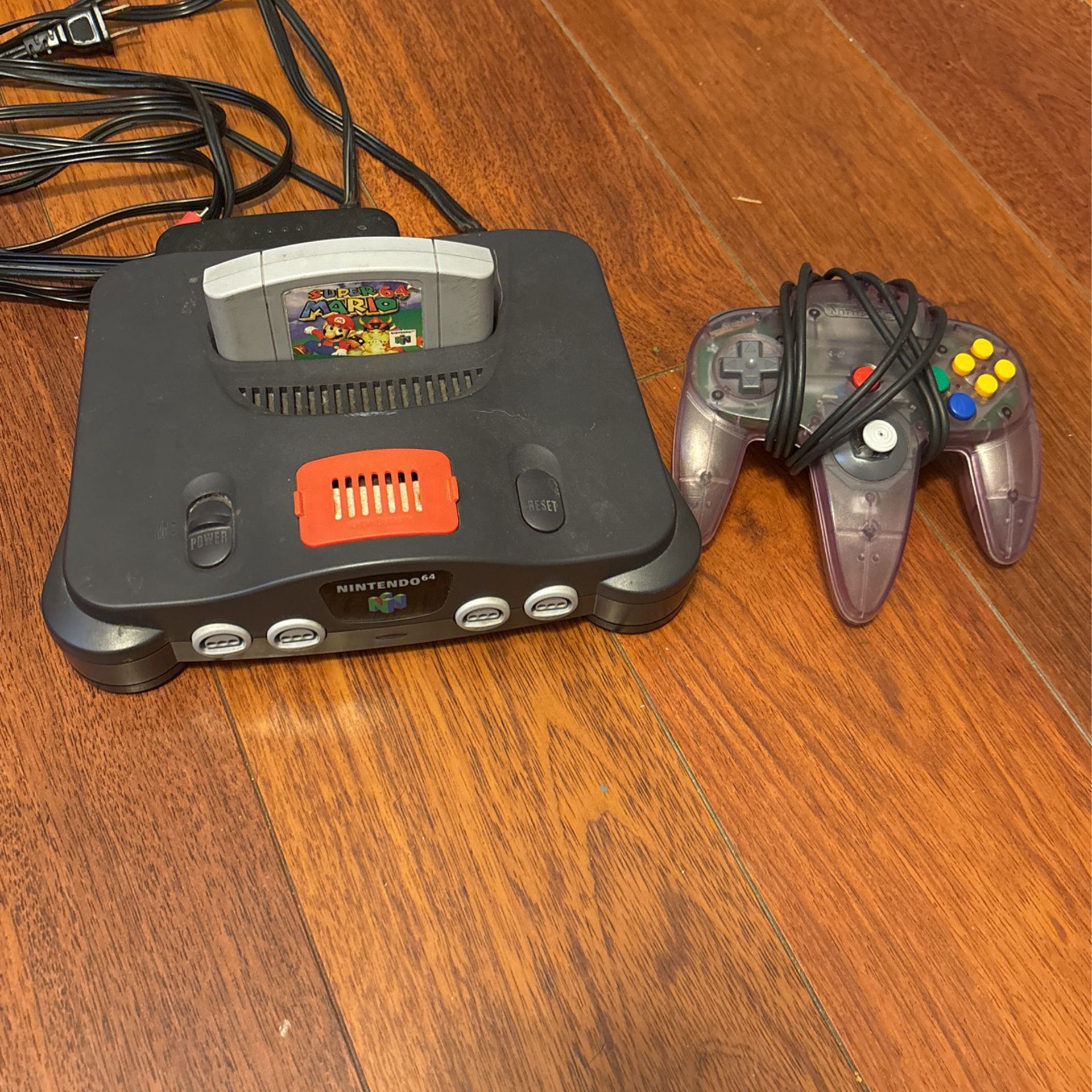 Nintendo 64 With Super Mario And Controller