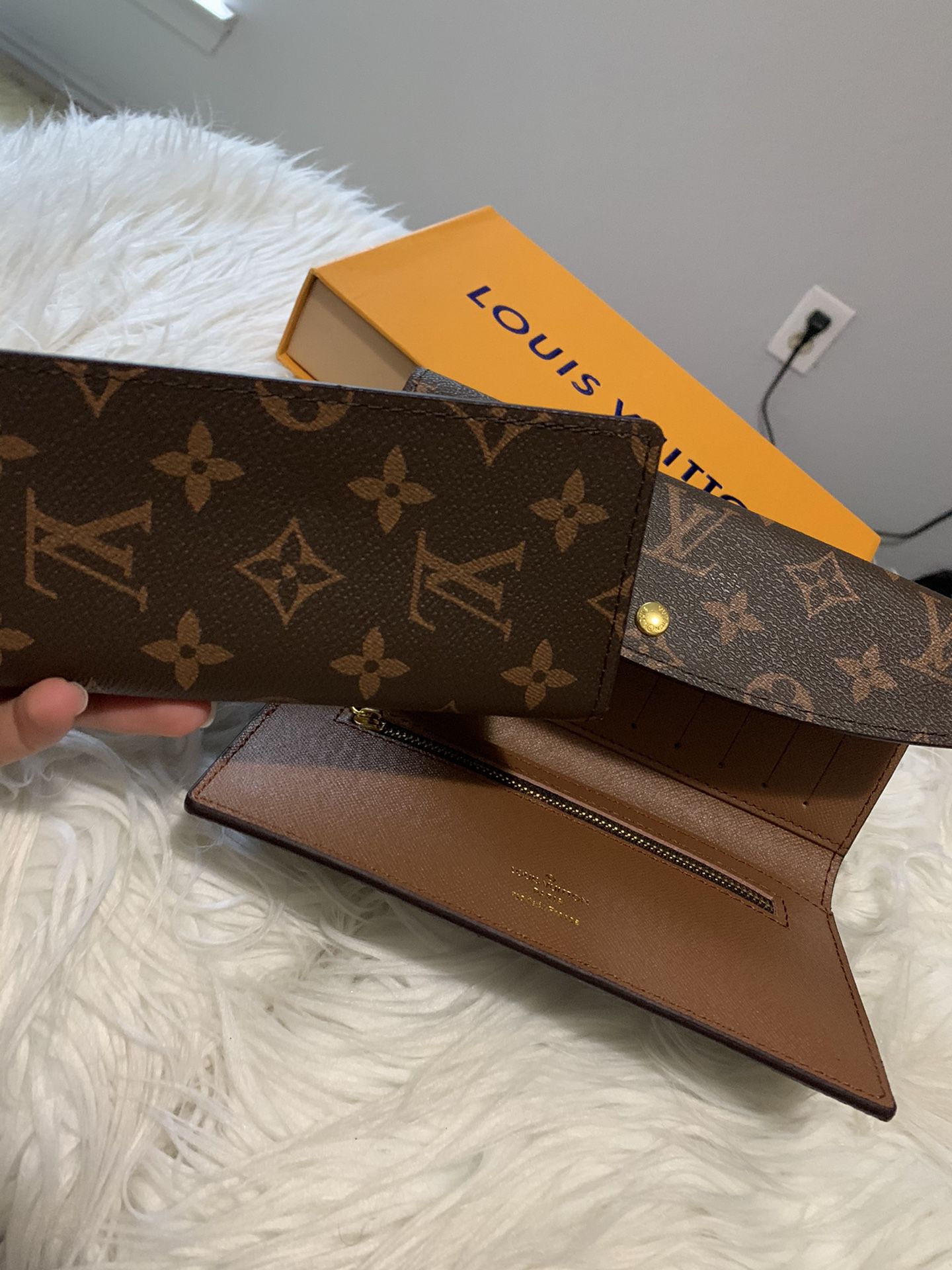 Louis Vuitton brown wallet with cardholder