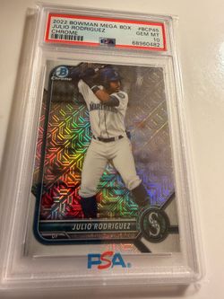 2022 Bowman Mega Box BCP45 Julio Rodriguez Chrome PSA 10