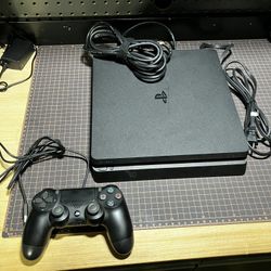 Sony PlayStation 4 PS4 Slim Console Model CUH-2115B & Controller