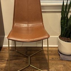 Sloping Faux Leather Chair