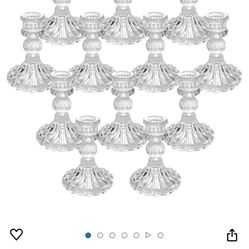 Glass Candlestick Holders 
