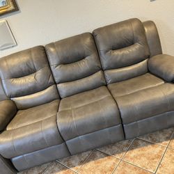 Ashley leather Reclining Sofa 