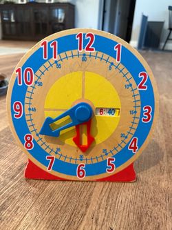 Melissa & Doug Turn and Tell Clock - NO CARDS