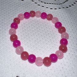 Shades Of Pink Crystal Bead Bracelet - New