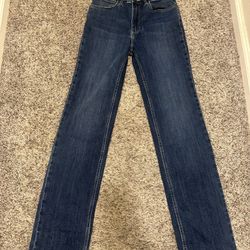 Wrangler dark wash straight leg