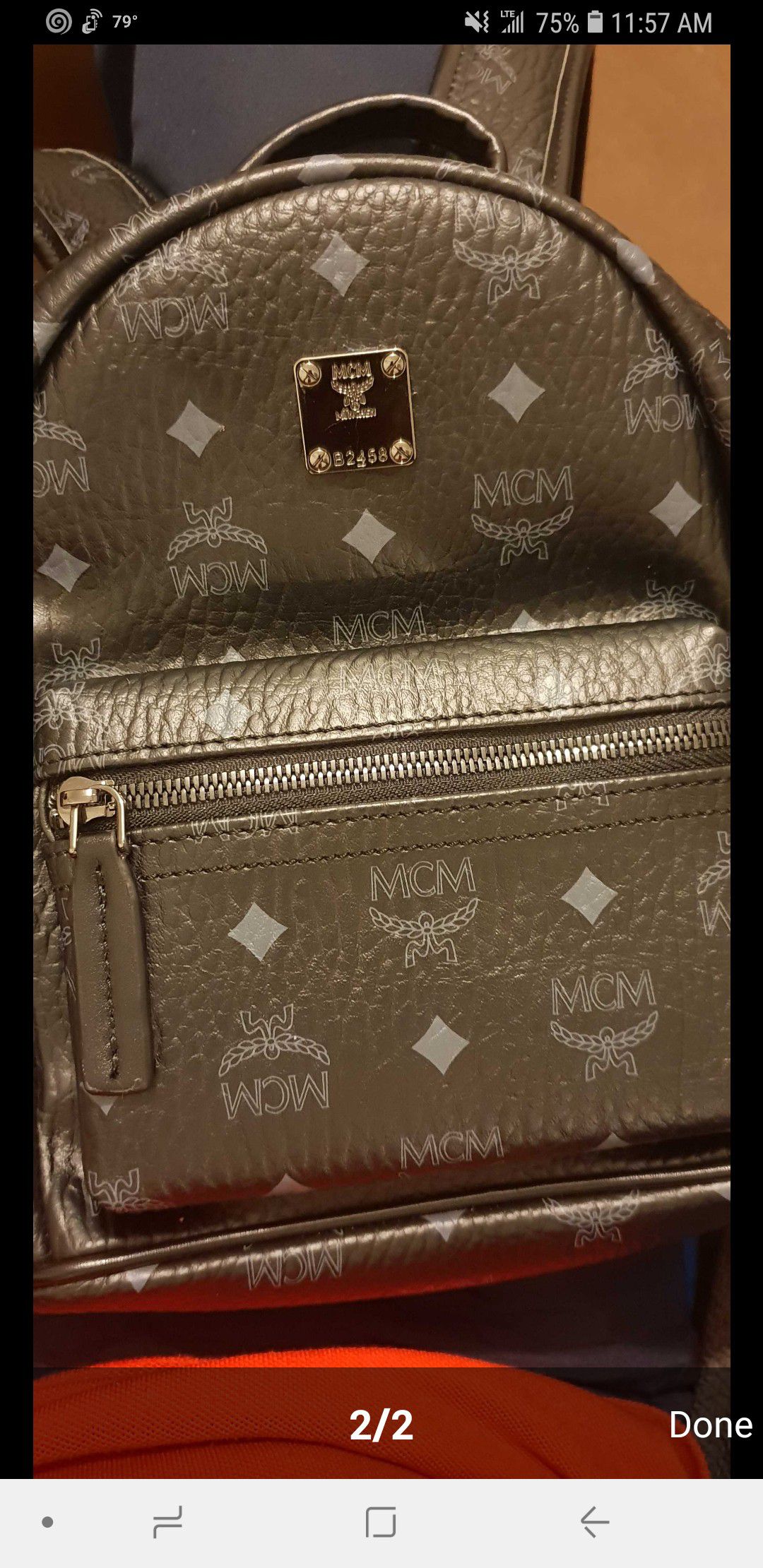 LV MCM small leather backpack $$300