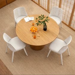 Set of 4 dining chairs. Velvet. White. Brand new in box 