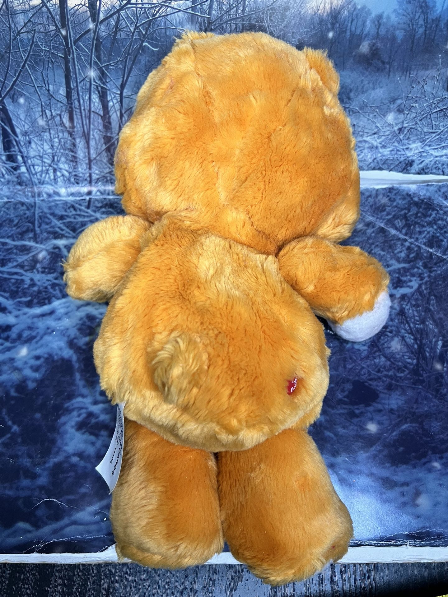 RARE Care Bears Orange TENDERHEART 20th Anniversary Large Plush 14" Stuffed anim