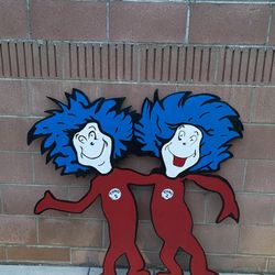 Thing 1 Thing 2 3 Ft Prop & Poster 80$