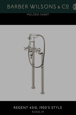 Free standing telephone style bathtub faucet