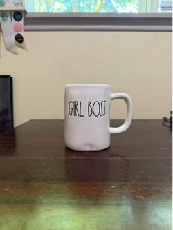 Rae Dunn Magenta GIRL BOSS Ceramic Coffee Mug Cup