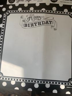 Happy birthday yard sign