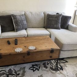 White Modern Reversible Ashley Furniture Sectional Sofa