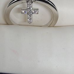 Pretty Dangling Cross Ring