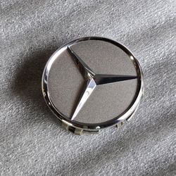 Factory Mercedes AMG Silver Center Caps OEM