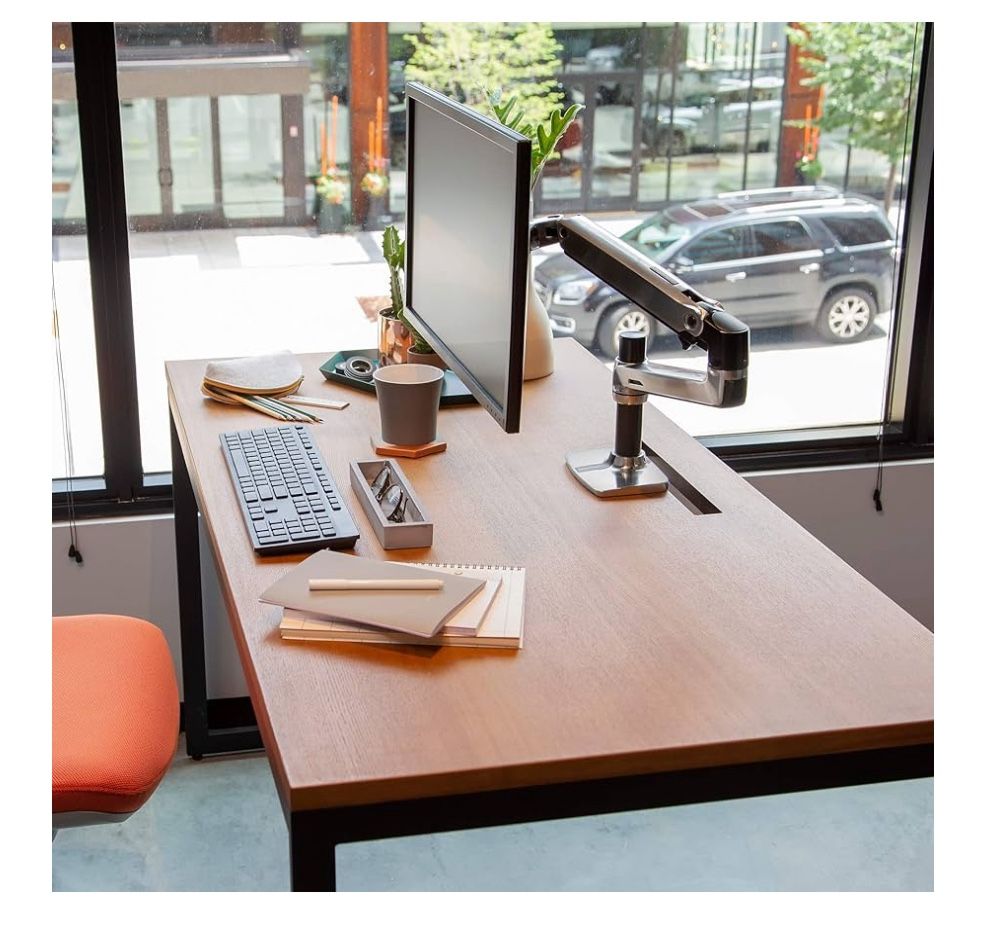 Ergotron – LX Monitor Arm, Single Monitor Desk Mount – fits Flat Curved Ultrawide Computer Monitors up to 34 Inches, 7 to 25 lbs, VESA 75x75mm or 100x