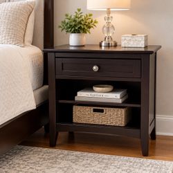 Aspenhome Solid Wood Nightstand –  EspressoFinish