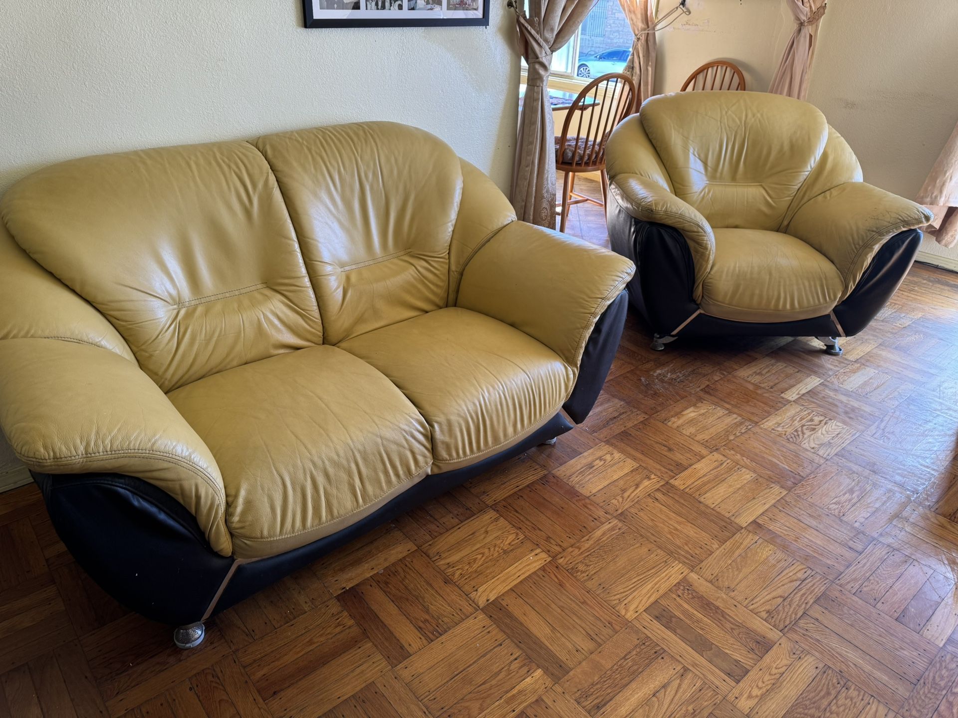 Leather Sofa Set