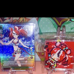 Weiss Schwarz Hololive x Omocat Hakos Baelz HOL/WE44-25HLP and Pixel stand tcg