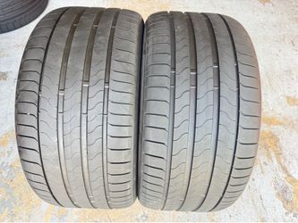 Two Premium Tires 285/35/21 Bridgestone Turanza 6 EV like new with 80% Left BMW Tesla Best deal