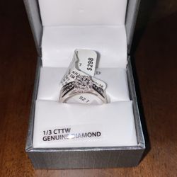 Forever bride 1/3 cttw genuine diamond NEW sizs7 ring 