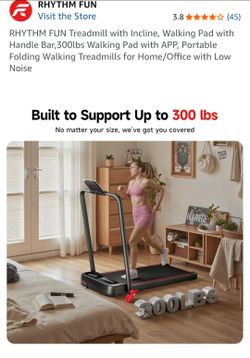 Treadmill w/ Walking pad and Handle Bar
