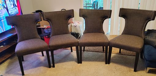 SET OF 4 SOLID WOOD CHAIRS