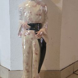 Escultura Oriental 24" – Cerámica Mid-Century Modern