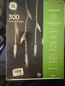 New 300 count icicle style lights