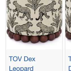 Dex leopard jaguar ottoman