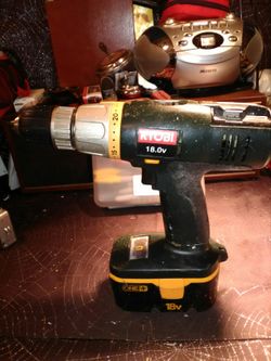 Ryobi 18 v drill with battery