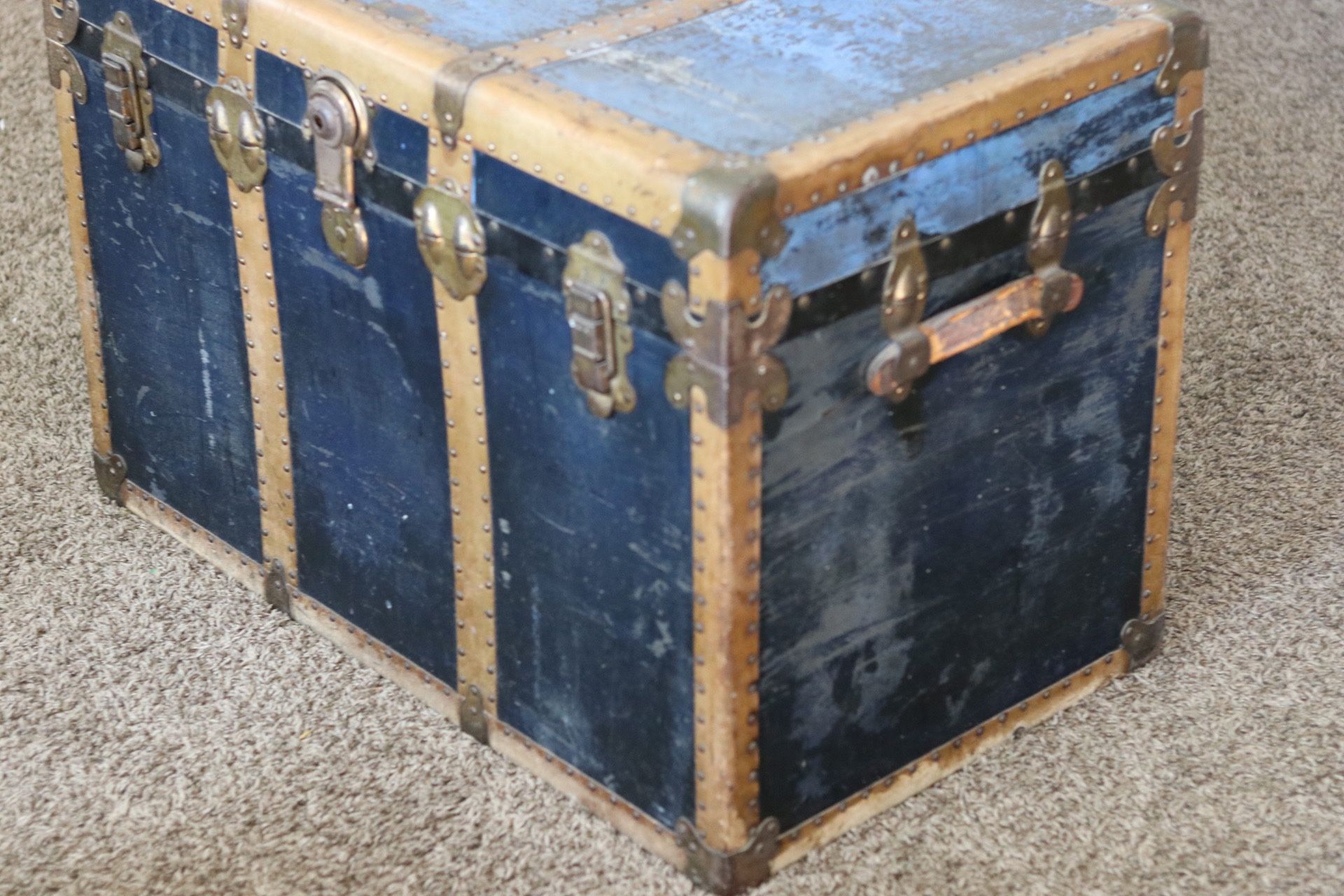 Antique C.A. Malm & Co Steamer Trunk. Antique Treasure Chest
