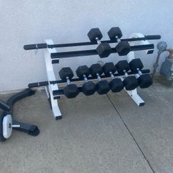 Dumbbells With Rack And Chair 