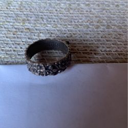 Vintage Sterling Promise (charm) Ring