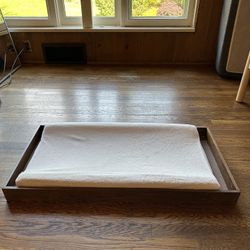 Wooden Changing Station With Pad For Baby