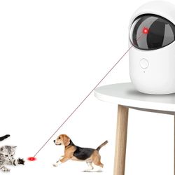 Automatic Cat Laser Toy, Interactive Laser Cat Toys for Indoor, 3 Modes Cat Laser Pointer with USB Rechargeable, Auto On/Off, Fast and Slow Pattern,