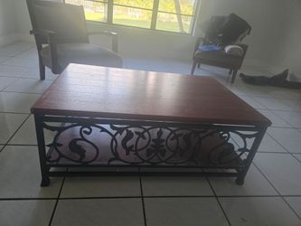 Table set for Living room  or family room.
