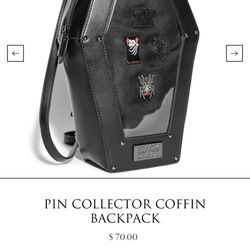 Black Craft Backpack Purse 