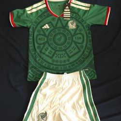 Mexico Kids Soccer Jersey Kit Size XS - 2XL