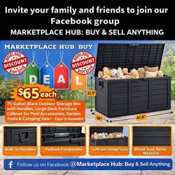 Storage containers Approx 75 Gallon See Photos For size And Description 