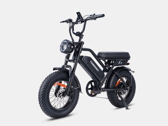 Tonnerrey T16 Dual Suspension Mini Moped Style Electric Bike for Teenager BLACK SADDLE