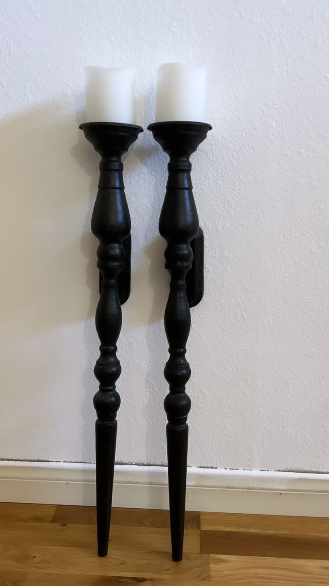 Two Sconces 29 inches come with LED Flameless candles